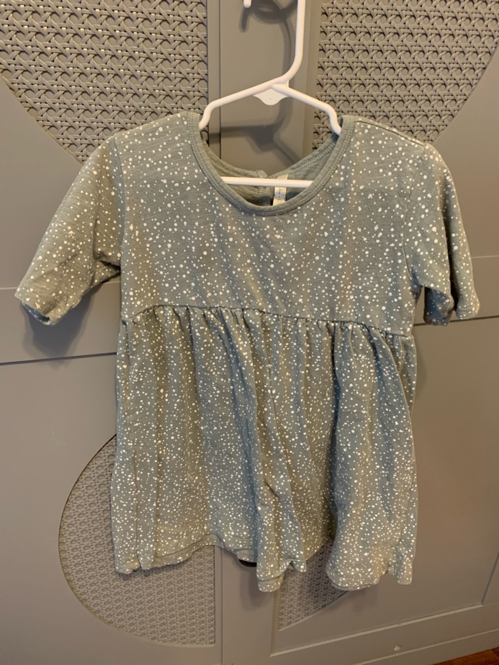 Rylee + Cru Sage Green Dot Peplum Short-Sleeve Tee